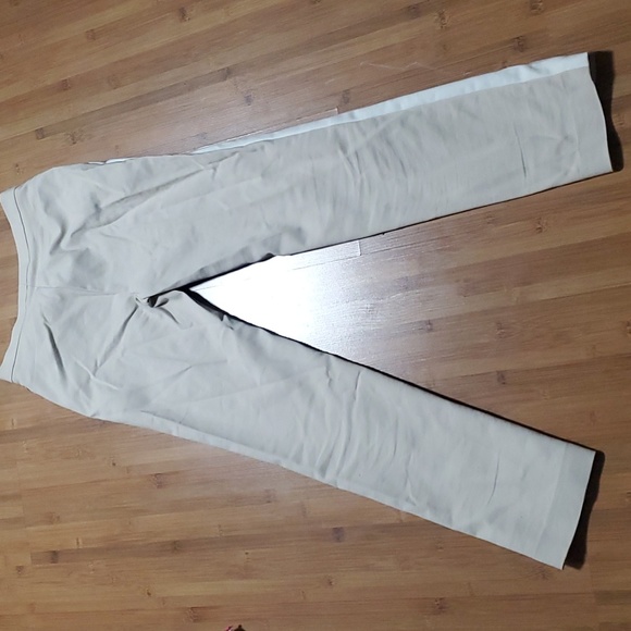 Akris tan and white stripe dress pant sz 2 - Picture 6 of 10